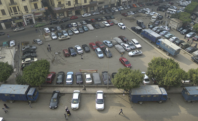 traffic - parking lot